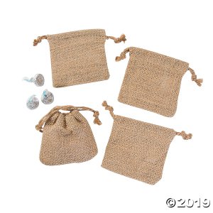 Mini Burlap Drawstring Bags (Per Dozen)
