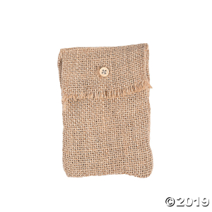 Burlap Button Bag (1 Piece(s))