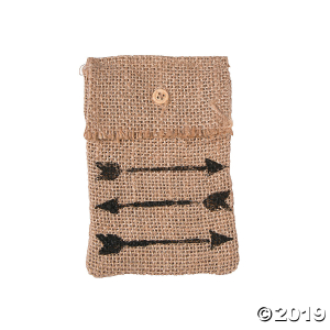 Burlap Button Bag (1 Piece(s))
