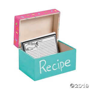 DIY Unfinished Wood Recipe Boxes (Per Dozen)