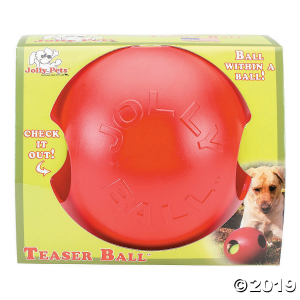 Jolly Pets-Teaser Ball - Red, 8 (1 Piece(s))
