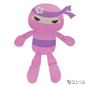Jointed Ninja Girl Cardboard Cutout (1 Piece(s))