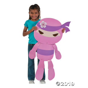 Jointed Ninja Girl Cardboard Cutout (1 Piece(s))