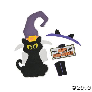 Halloween Cat Doorknob Hanger Craft Kit (Makes 12)