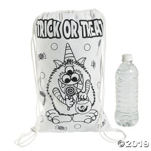 Color Your Own Medium Trick-or-Treat Drawstring Bags (Per Dozen)
