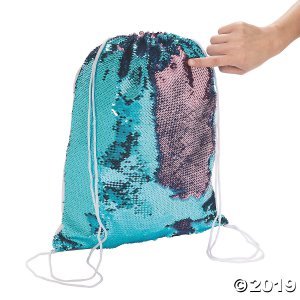 Reversible Sequin Two-Tone Drawstring Bag (1 Piece(s))