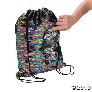 Reversible Sequin Rainbow Drawstring Bag (1 Piece(s))