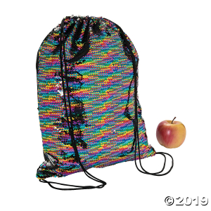 Reversible Sequin Rainbow Drawstring Bag (1 Piece(s))