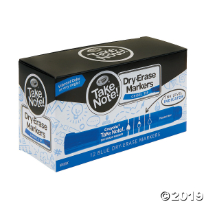 Blue Crayola® Take Note Dry-Erase Markers - 12 Pc. (Per Dozen)