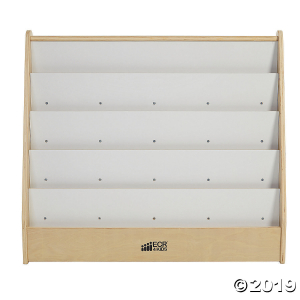 ECR4Kids Birch Pic-A-Book Display Stand with Dry Erase White Board and Storage, Natural (1 Unit(s))