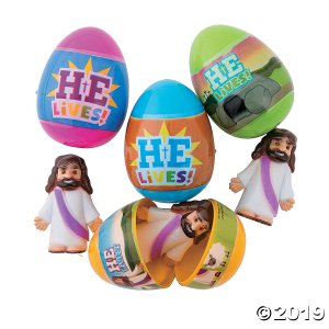 He is Risen Toy-Filled Plastic Easter Eggs - 12 Pc. (Per Dozen)