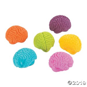 Brain-Shaped Erasers (24 Piece(s))