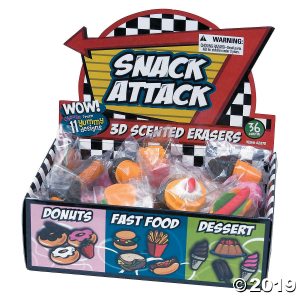 Snack Attack Scented Erasers (36 Piece(s))