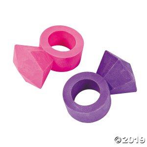 Diamond Ring Erasers (Per Dozen)
