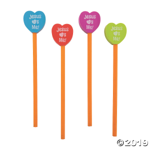 Heart Pencil Topper Erasers (Per Dozen)