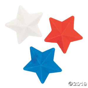 Patriotic Star Erasers (24 Piece(s))