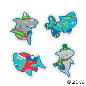 Christmas Shark Erasers (24 Piece(s))