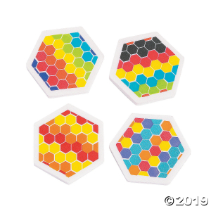 Honeycomb Erasers (24 Piece(s))