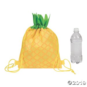 Medium Pineapple Drawstring Bags (Per Dozen)