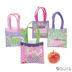 Mini Tea Party Tote Bags (Per Dozen)