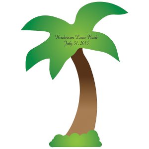 Personalized Palm Tree Favor Containers (Per Dozen)