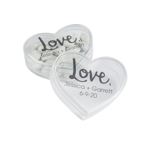 Personalized Heart-Shaped Containers (24 Piece(s))