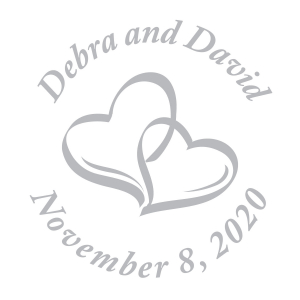 Two Hearts Personalized Stickers for Hershey's® Kisses® (60 Piece(s))