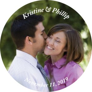 Personalized Custom Photo Wedding Favor Stickers (144 Piece(s))