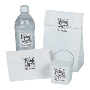 Personalized Ornate Die Cut Thank You Stickers (144 Piece(s))