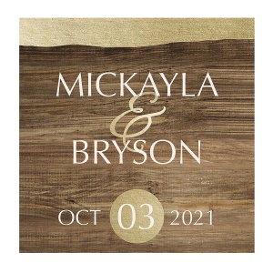 Personalized Rustic Chic Favor Stickers (144 Piece(s))
