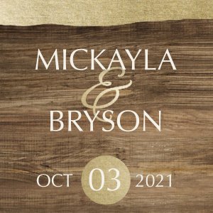 Personalized Rustic Chic Favor Stickers (144 Piece(s))
