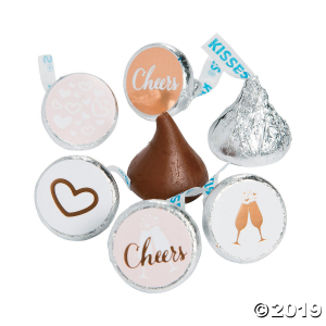 Cheers Gold Foil Hershey's® Kisses® Stickers (1 Roll(s)) Cheers Gold Foil Hershey's® Kisses® Stickers (1 Roll(s))