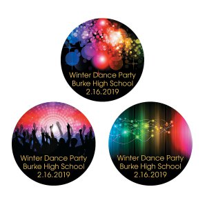 Personalized Dance Party Favor Stickers (144 Piece(s))