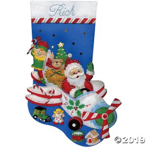 Tobin Felt Stocking Applique Kit - Flying Santa (1 Set(s))