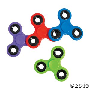 Fidget Spinners with Black Trim Assortment (Per Dozen)