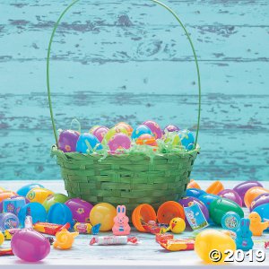 Bright Candy-Filled Printed Plastic Easter Eggs - 24 Pc.