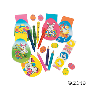 Stationery-Filled Jumbo Plastic Easter Eggs - 24 Pc.