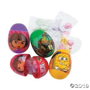 Candy-Filled Nickelodeon Plastic Easter Eggs - 16 Pc.