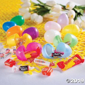 Candy-Filled Pastel Plastic Easter Eggs - 24 Pc.