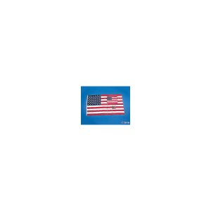Small Cloth American Flags on Wooden Sticks - 6" x 4 (Per Dozen)