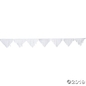 White Fringe Paper Pennant Banner (1 Piece(s))