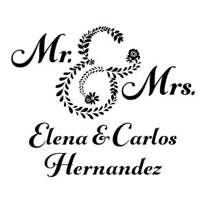 Personalized Mr. & Mrs. Wedding Floor Cling (1 Piece(s))