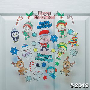 Color Your Own Christmas Window Clings (24 Piece(s))