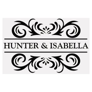 Personalized Flourish Names Floor Decal (1 Piece(s))