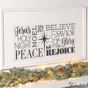 Religious Christmas Window Cling (1 Piece(s))