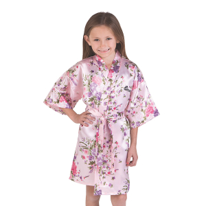 Personalized Child's Flower Girl Pink Floral Robe (1 Piece(s))