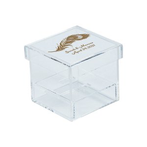 Personalized Peacock Ring Box (1 Piece(s))