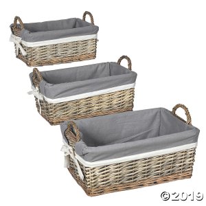 Vickerman 6-7.5" Willow Basket Fabric Liner - 3/pk (1 Set(s))