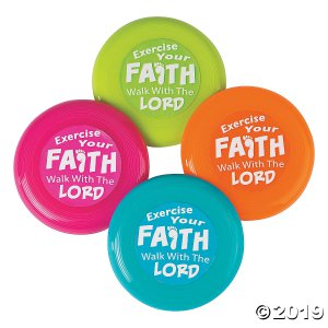 Exercise Your Faith Mini Flying Discs (Per Dozen)