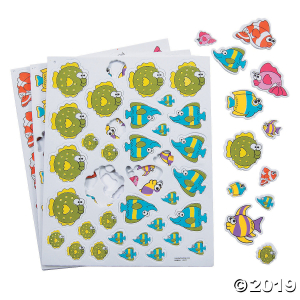 Fabulous Foam Self-Adhesive Tropical Fish Shapes (500 Piece(s))